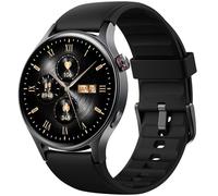 Montre Connectée Homme Femme avec Appel,1.32" AMOLED Smartwatch Femme Always-on Display Fonction,120+ Modes Sport/Fréquence Cardiaque/Sommeil/SpO2,Montre de Fitness Podomètre Calories Android iOS,Noir