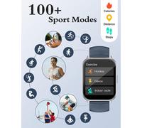 Montre Connectée Homme Femme Avec Appel Bluetooth Rappel Intelligent Podometre Moniteur Sommeil Cardiofrequencemetre Oxymètre 100+ Modes Sportifs Pour Android Ios Etanche Ip68 Arge[MON9260096]