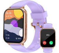 Montre Connectée Homme Femme Avec Appel Bluetooth Smartwatch Avec Podometre Cardiofrequencemetre Oxymetre Montre Sport Pour Iphone Android Etanche Ip68 Notification Chronometre Violet Clair