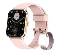 Montre Connectée Homme Femme avec Appels Bluetooth Assistant Vocal Blackview W10 Smartwatch pour Android iOS Rose