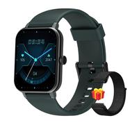 Montre Connectée Homme Femme avec Appels Bluetooth Assistant Vocal Blackview W10E Smartwatch pour Android iOS Noir