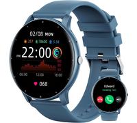 Montre Connectée Homme Femme Avec Appels Bluetooth Avis De Messages Assistant Vocal Lecteur De Musique, 1,39'' Smartwatch Avec Cardiofrequencemetre/Spo2/Sommeil Pour Android Ios (Noir)