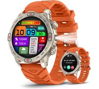 Montre Connectée Homme Femme Avec Lampe De Poche Led, 1.43"" Amoled Smartwatch, Etanche Ip68,100+ Modes Sportifs Avec Boussole/Pression Barométrique/Altitude/Cardiofrequencemetre Pour Android[Z1841]