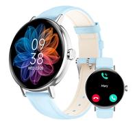 Montre Connectée Homme Femme avec Réponse/Appel, 1.27" Cadran Dynamique - Fréquence Cardiaque/Sommeil/SpO2,Montre Connectée Femme pour Samsung/iPhone/Android, Étanche IP68, 110+ Modes Sport- Bleu