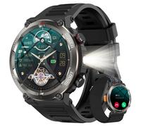 Montre Connectée Homme Femme Blackview Smartwatch Bracelet Fitness avec 960 mAh Batterie,120+ Modes Sportifs, 1,45"" Tactile, Noir