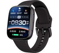Montre Connectée Homme Femme, Écran Amoled Ultra-Clair, Étanche 3Atm Natation, Appels Bluetooth, Suivi Cardio/Sommeil/100 Sports, Compatible Téléphones Android Et Ios, Noir