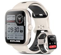 Montre Connectée Homme Femme,GPS intégré,1.78"AMOLED Smartwatch Avec Appel Bluetooth,110+ Sportifs Montre Sport avec Podomètre,Sommeil,Cardiaque,Etanche IP68 Montre Intelligente pour Android iOS Blanc