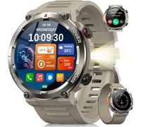 Montre Connectée Homme Femme, Illumination,Batterie 100 Jours, Écran Tacile 1.39"" Tft, Appel Bluetooth, Cardiofréquence, Analyse Sommeil, 100+ Modes Sport,Pour Android/Ios (Kakhi)