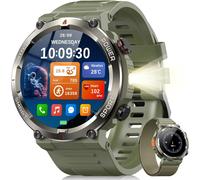 Montre Connectée Homme Femme, Illumination,Batterie 100 Jours, Écran Tacile 1.45"" TFT, Appel Bluetooth, Cardiofréquence, Analyse Sommeil, 100+ Modes Sport,pour Android/iOS (Noire)
