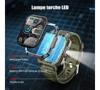 Montre Connectée Homme Femme W70Pro, Illumination,Batterie 900 Mah, Écran Tacile 2.01"" Tft, Appel Bluetooth, Cardiofréquence/Spo2, Analyse Sommeil, 100+ Modes Sport,Pour Android/Io[MON9260082]