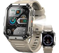 Montre Connectée Homme Femme W70Pro, Illumination,Batterie 900 Mah, Écran Tacile 2.01"" Tft, Appel Bluetooth, Cardiofréquence/Spo2, Analyse Sommeil, 100+ Modes Sport,Pour Android/Ios (Kaki)