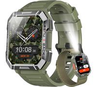 Montre Connectée Homme, Fonction Ilumination, Double Bracelets, Écran 1.39"" Tft, Cardiofréquence/Spo2 À 24 Heures, Analyse Sommeil, 100 Modes De Sport, Pour Android/Ios (Verte)[MON9261904]