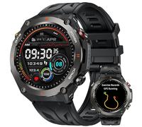 Montre Connectée Homme GPS Smartwatch - Boussole Baromètre Altimètre Appel Bluetooth 650mAh Batterie Fréquence Cardiaque SPO2 Sommeil 100+ Modes Sportifs 1.45" Étanche Fitness Tracker pour Android iOS