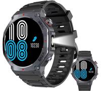 Montre Connectée Homme Militaire V20 GPS, 3ATM(30m) Étanche, 30 Jours en Veille, 170+ Sports Smartwatch, Moniteur Fréquence/SpO2, Appels Bluetooth, Cadran IA + ChatGPT, 1.43'' AMOLED Noir
