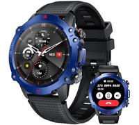 Montre Connectée Homme Smartwatch avec Appel: 1.42" Ronde Smart Watch homme Surveillance Santé Fréquence Cardiaque Sommeil 123+ Modes Sportif Fitness Tracker Montre Intelligente Compatible Android iOS
