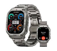 Montre Connectée homme SmartWatch Sport 5ATM 480mAh KOSPET M3 1.96"" Tracker d'Activit Android iOS Samsung iphone Argent 2 Bandes
