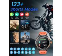 Montre Connectée Homme Smartwatch Sport: Bluetooth Appel 1.53" Hd 3Atm Étanche Bracelet Connectee Avec Torche Led Boussole Moniteur De Sommeil Fréquence Cardiaque Spo2 Fitness Tracker Pour Android Io