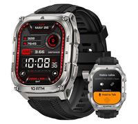 Montre Connectée homme SmartWatch Sport GPS 10ATM KOSPET M4 1.96"" Tracker d'Activit Android iOS Samsung Xiaomi Iphone Argent