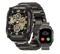 Montre Connectée homme SmartWatch Sport GPS 5ATM KOSPET M4 1.96"" Tracker d'Activit Android iOS Samsung Iphone Noir 2 Bandes