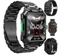 Montre Connectée Homme Sport 2"" Robuste Gros Renfort 710mAh Couronne Numérique Appel Fréquence Cardiaque SPO2 Tension Artérielle