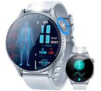 Montre Connectée Homme Sport Smartwatch: 1.56" AMOLED Écran ECG Montre Intelligente avec Appel Bluetooth Moniteur de é HRV Acide Urique Sommeil Étanche Fitness Tracker pour Android iOS