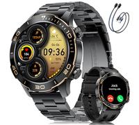 Montre Connectée Homme, Sports/D'affaires, 1,43" AMOLED Écran Smartwatch Homme avec Appel Bluetooth, IP68 Étanche, 170+ Modes Sportifs/Fréquence Cardiaque/Sommeil Compatible Android iOS, Noir