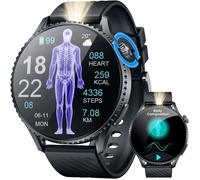 Montre Connectée Homme - WOOPSO - Écran AMOLED 1.56"" - ECG & PPG - Bluetooth 5.3 - Étanche IP67