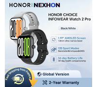 Montre connectée HONOR CHOICE Watch 2 Pro, version globale, écran AMOLED à cadre fin de 1,97 pouce, prise en charge du baromètre et de la boussole, positionnement GNSS autonome, HONOR CHOICE INFOWEAR