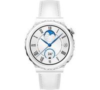 Huawei Montre connectée Watch GT 3 Pro 43mm – Céramique blanche – Bracelet cuir blanc – AMOLED 1,32" GPS