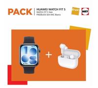 Huawei Montre connectée WATCH FIT 5 – Bracelet noir + FreeBuds 4 blanc
