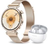 Montre connectée HUAWEI Pack Watch GT6 41mm Doré+FreeBuds6I Blanc