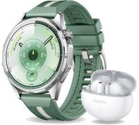 Montre connectée HUAWEI Pack Watch GT6 46mm Vert+FreeBuds6I Blanc