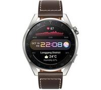 Montre connectée Huawei Watch 3 Pro Classic bracelet en cuir Marron G