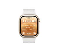 Montre connectée Huawei Watch D3 Bluetooth Doré clair avec bracelet cuir composite Blanc