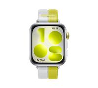 Montre connectée Huawei Watch Fit 5 Bluetooth Argent avec bracelet en fluoroélastomère Blanc et Vert