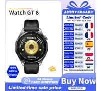 Montre connectée HUAWEI WATCH GT 6, écran AMOLED 1.47 "/1.32", jusqu'à 21 jours d'autonomie de la batterie, fréquence cardiaque, NFC, Compatible iOS et Android, 2025 GT 6 46 mm Black-24h ship