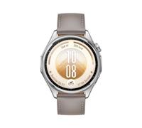 Montre connectée Huawei Watch GT 7 46 mm Bluetooth acier inoxydable Argent avec bracelet en cuir composite Gris