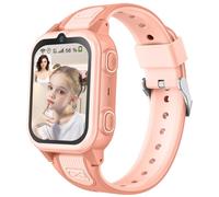 Montre Connectée Intelligente Enfant avec 4G WiFi GPS Téléphone Contrôle Parental Étanche Appels Vidéo SMS SOS Mode Cours Rejet Appels Inconnus Appareil Photo Réveil Musique pour Garçon Fille (Rose)