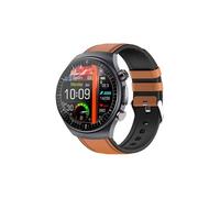 Montre Connectée Intelligente ET488 - Assistant Vocal IA, Lampe Torche, Appels Bluetooth - brun G