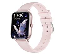 Montre Connectée Km66 Femme, Moniteur De Santé Sportif Tendance Avec Notifications D'appels, De Musique Et De Messages, Bracelet Connecté, Rose