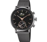 Montre Connectée - Kronaby - Smartime Hybrid PVD Noir - Étanche 10ATM - Bracelet Acier Noir