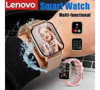 Montre connectée Lenovo 2026 avec écran tactile complet pour hommes et femmes, cadeau, montre de sport et de fitness, appel Bluetooth, montre connectée numérique Silver