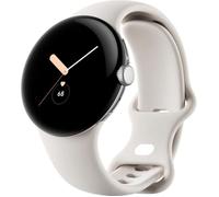 Montre connectée LTE argent poli - Google - Bracelet sport craie - Boîtier 41 x 41 x 12 3 mm