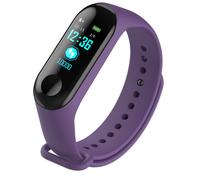 Montre Connectée M3 Pour Hommes Et Femmes,Bracelet Fitnes,Étanche Ip67,Moniteur D'activité Physique Et De Pression Artérielle - Type Violet