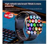 Montre connectée M99 originale, écran Amoled de 2.4 pouces, carte Sim 4G/5G, GPS, WIFI 190 ° Montre intelligente Android 10.0 de jeu de caméra rotative Noir
