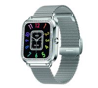 Montre Connectée Modèle Maria en Acier Inoxydable avec Suivi Santé et Appels Argent