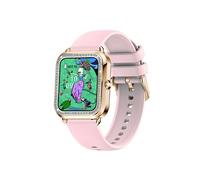 Montre Connectée Modèle Maria en Acier Inoxydable avec Suivi Santé et Appels Rose