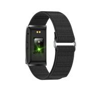 INF Montre Connectée Sportive - Suivi Santé 24h - Autonomie Longue Durée - Bracelet Nylon Confortable Le noir