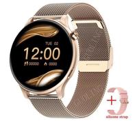 Montre Connectée Ohp Fw01 Homme Femmes Intelligente Etanche Smartwatch Fréquence Cardiaque Pour Ios Android Téléphone, Or