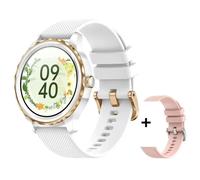 Montre Connectée Ohp Qr02 Homme Femmes Intelligente Etanche Smartwatch Fréquence Cardiaque Pour Ios Android, Blanc
